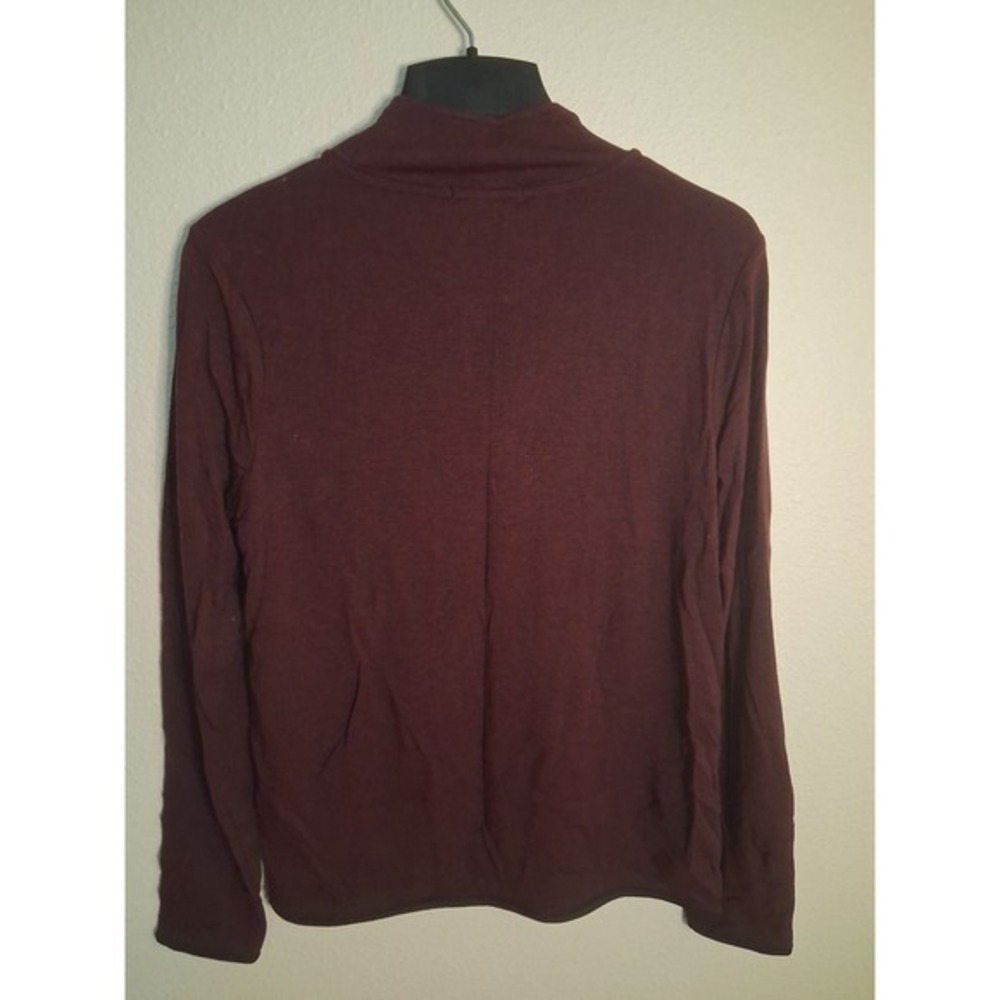 Threads 4 Thought Maroon Quarter Zip Mock Neck Pullover Top Small TWA4203 - Picture 6 of 9